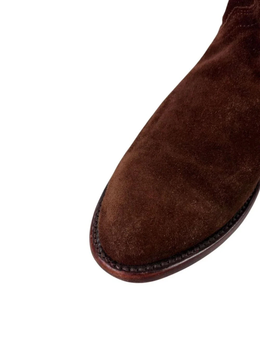 TECOVAS Shane Mocha Suede Mens Boots 7 D Cowboy Western Ranch Pull On Ropers